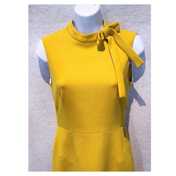 Zara Yellow Tube Dress with Bow Detail - Picture 7 of 12